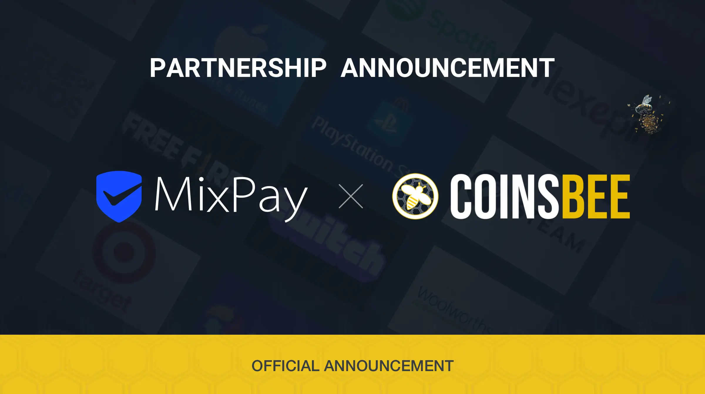 partnership between MixPay and Coinsbee